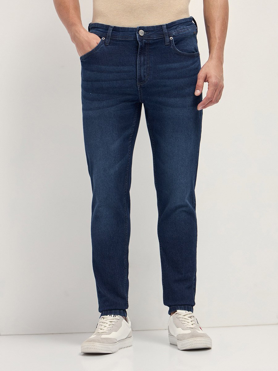 Men Mid Rise Cotton Slim Fit Jeans