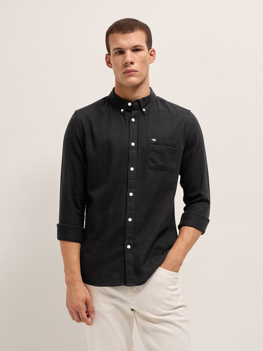 Men Cotton Slim Fit Casual Shirt