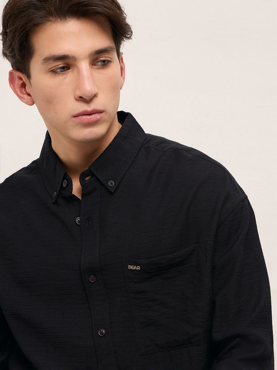 Men Herringbone Relaxed Fit Casual shirt
