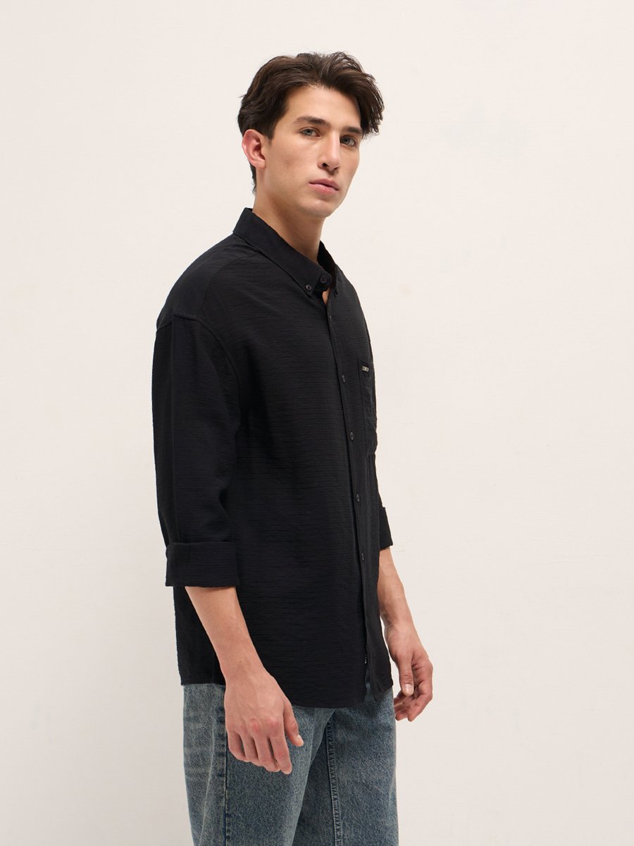 Men Herringbone Relaxed Fit Casual shirt