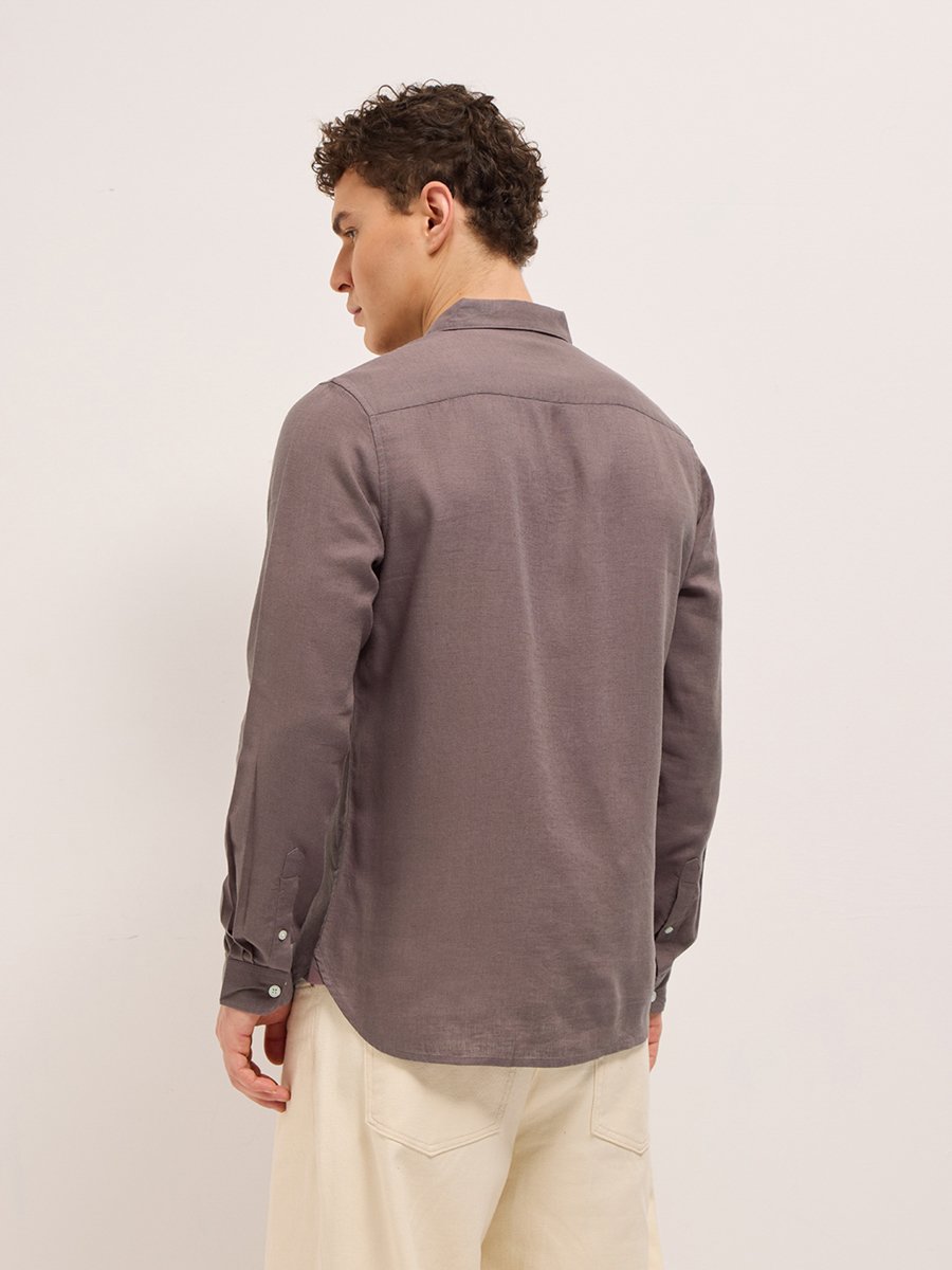 Men Solid Slim Fit Casual Shirt