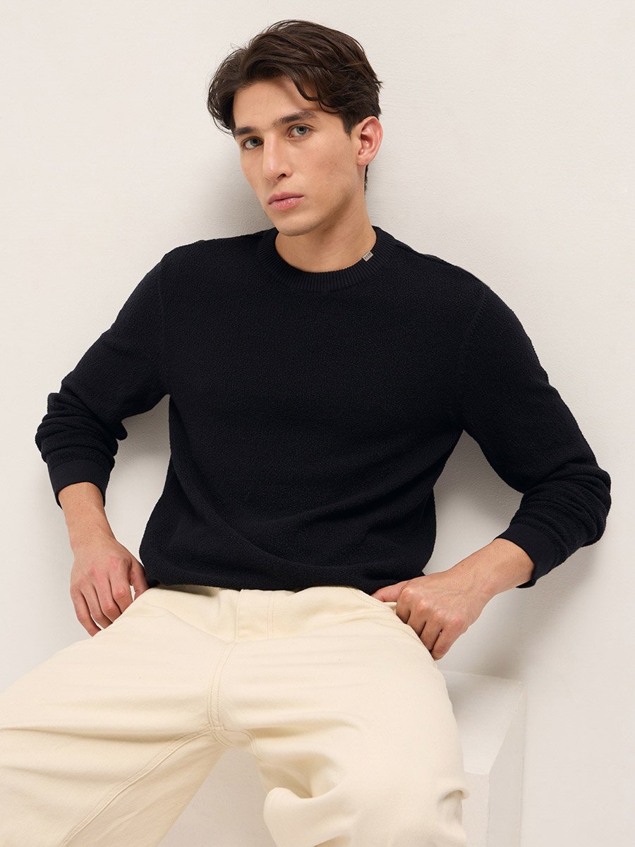 Men Pure Cotton Flat Knit Regular Fit T-Shirt