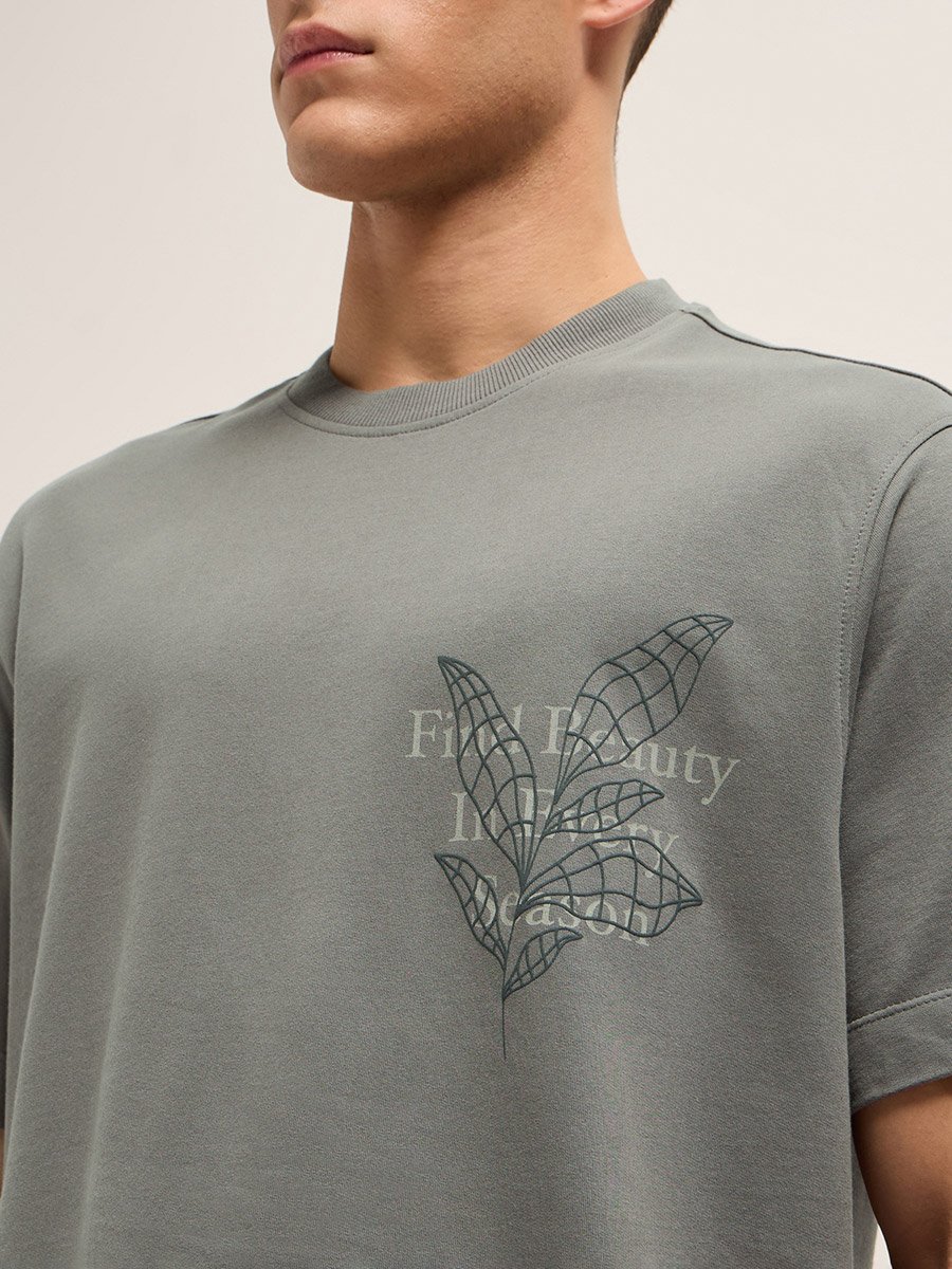 Men Pure Cotton Graphic Oversized T-Shirt