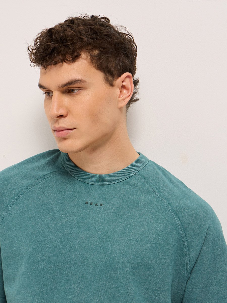 Men Washed T-Shirt With Raglan Sleeves
