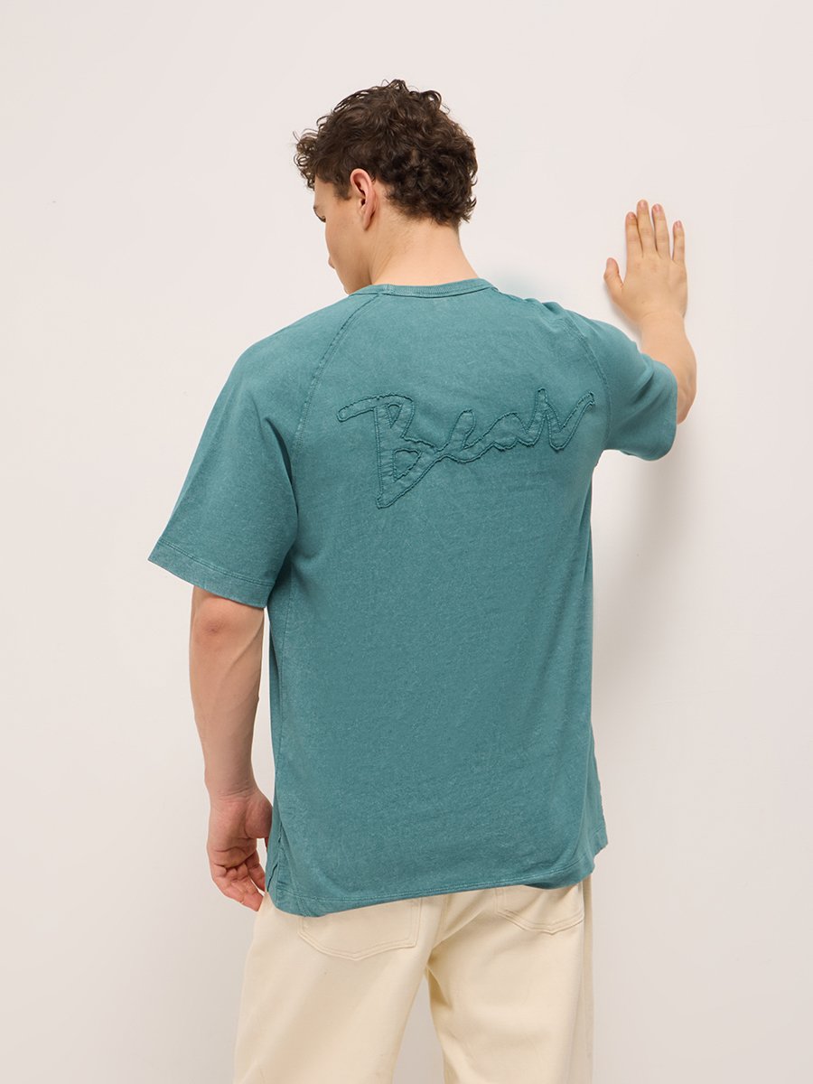 Men Washed T-Shirt With Raglan Sleeves