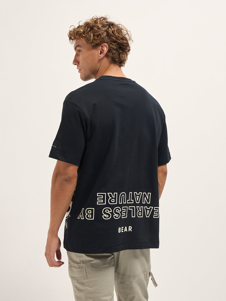 Men Pure Cotton Graphic Oversized T-Shirt