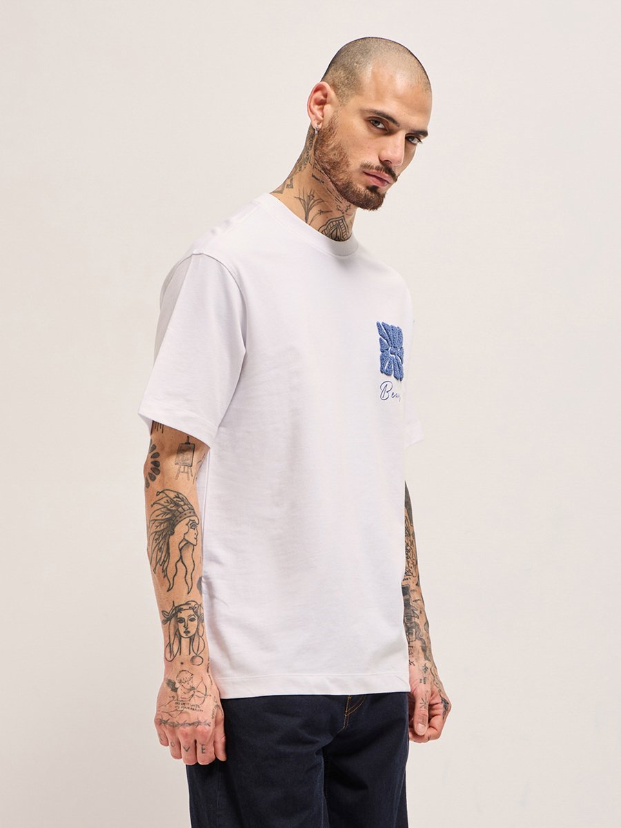 Men Pure Cotton Printed Oversized T-Shirt