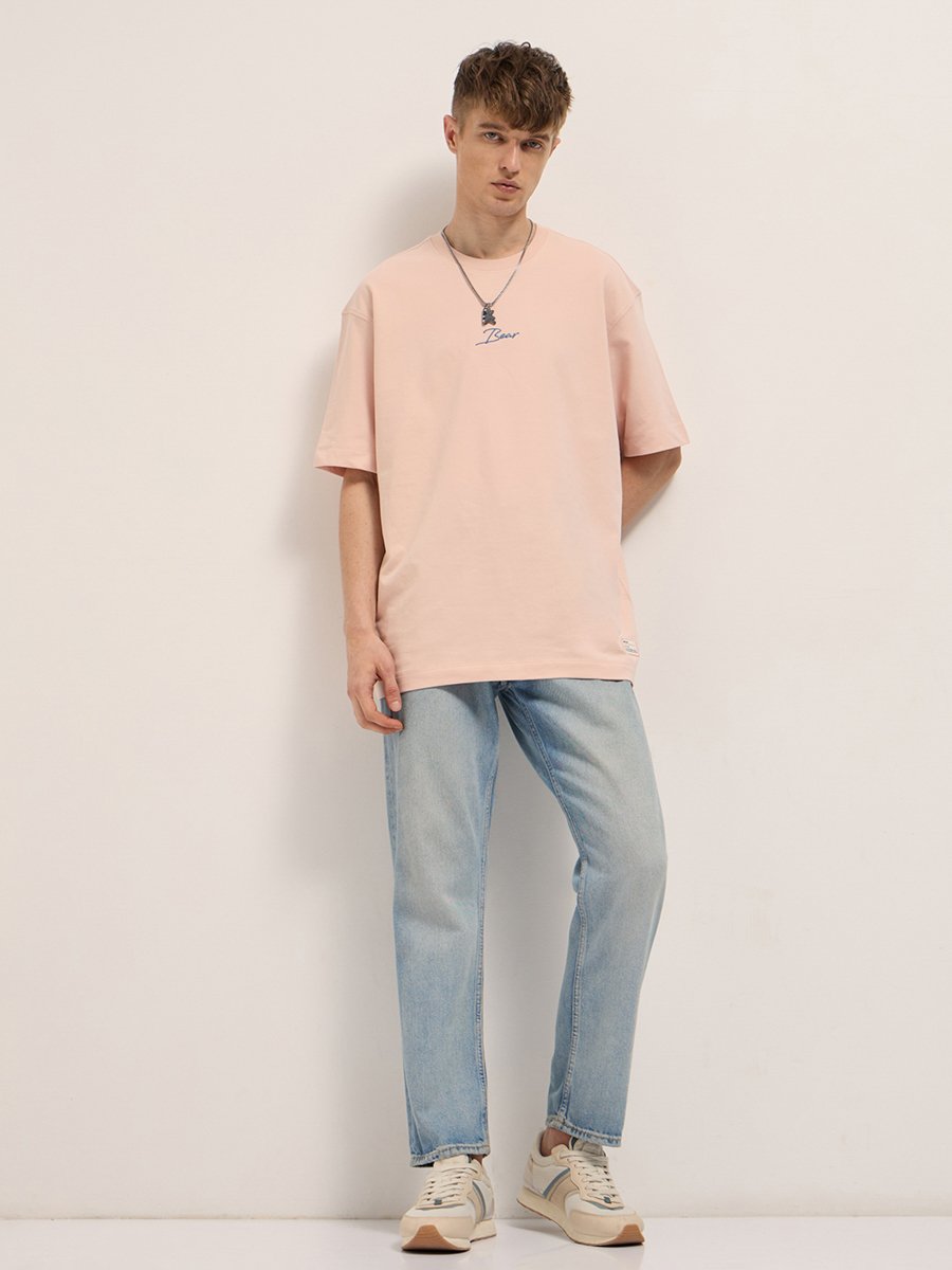 Men Pure Cotton Graphic Oversized T-Shirt