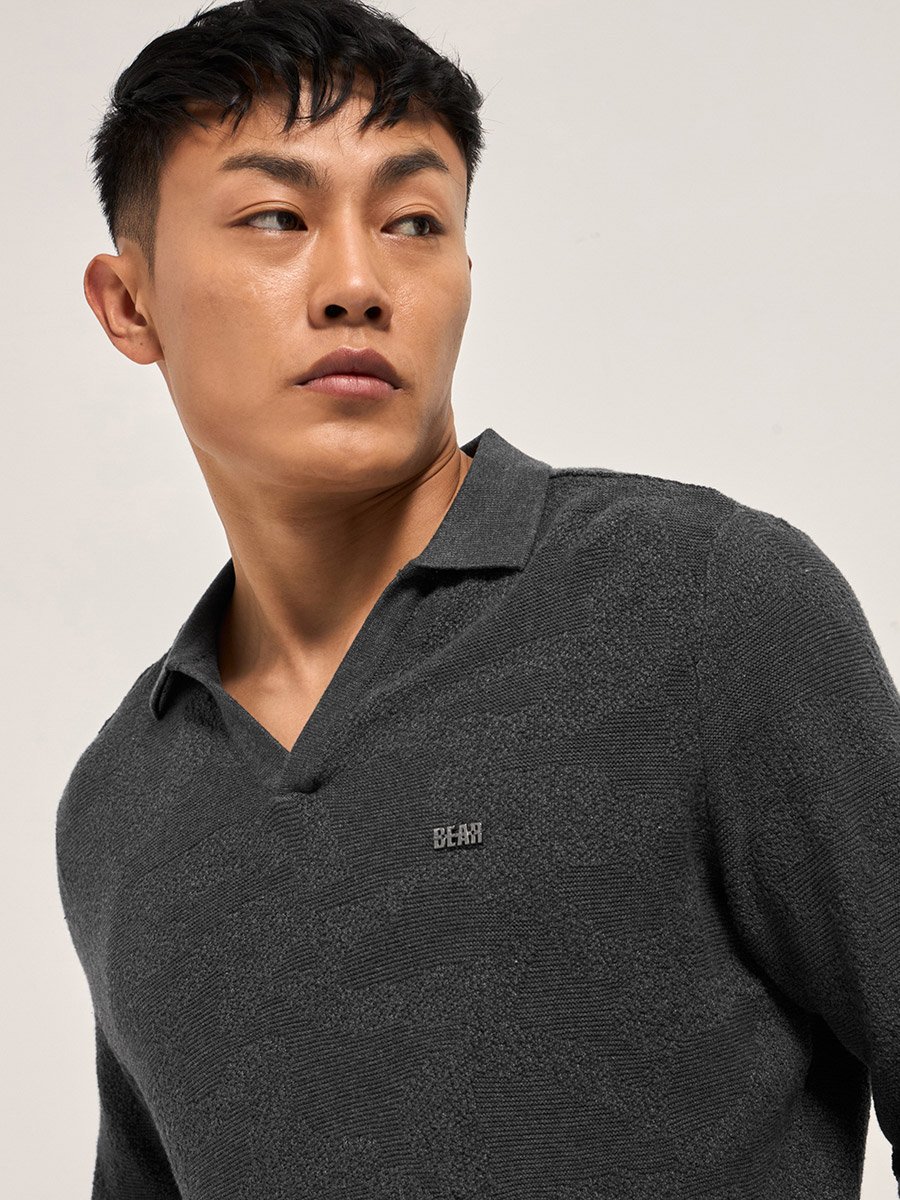 Men Solid Cotton Slim Fit Polo