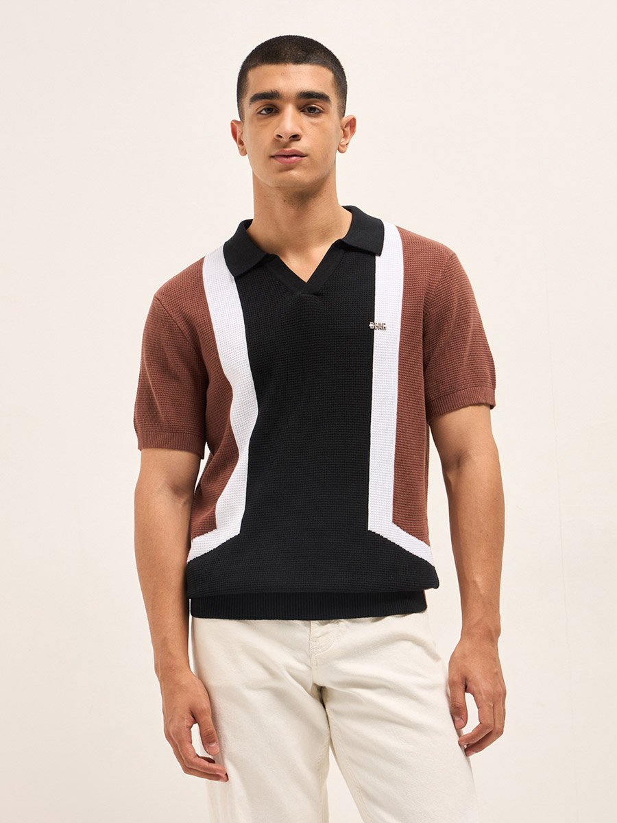 Men Pure Cotton Slim Fit Polo
