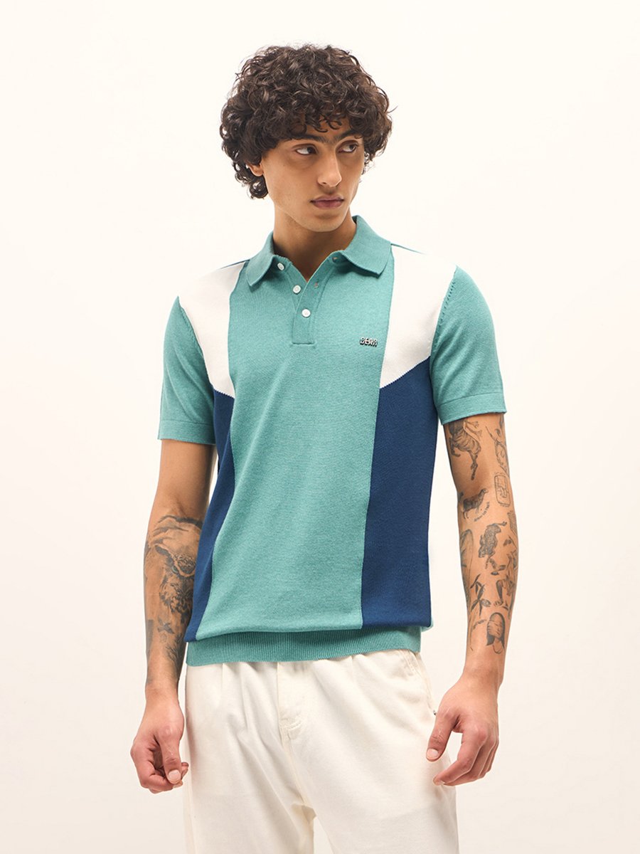 Men Pure Cotton Slim Fit Polo
