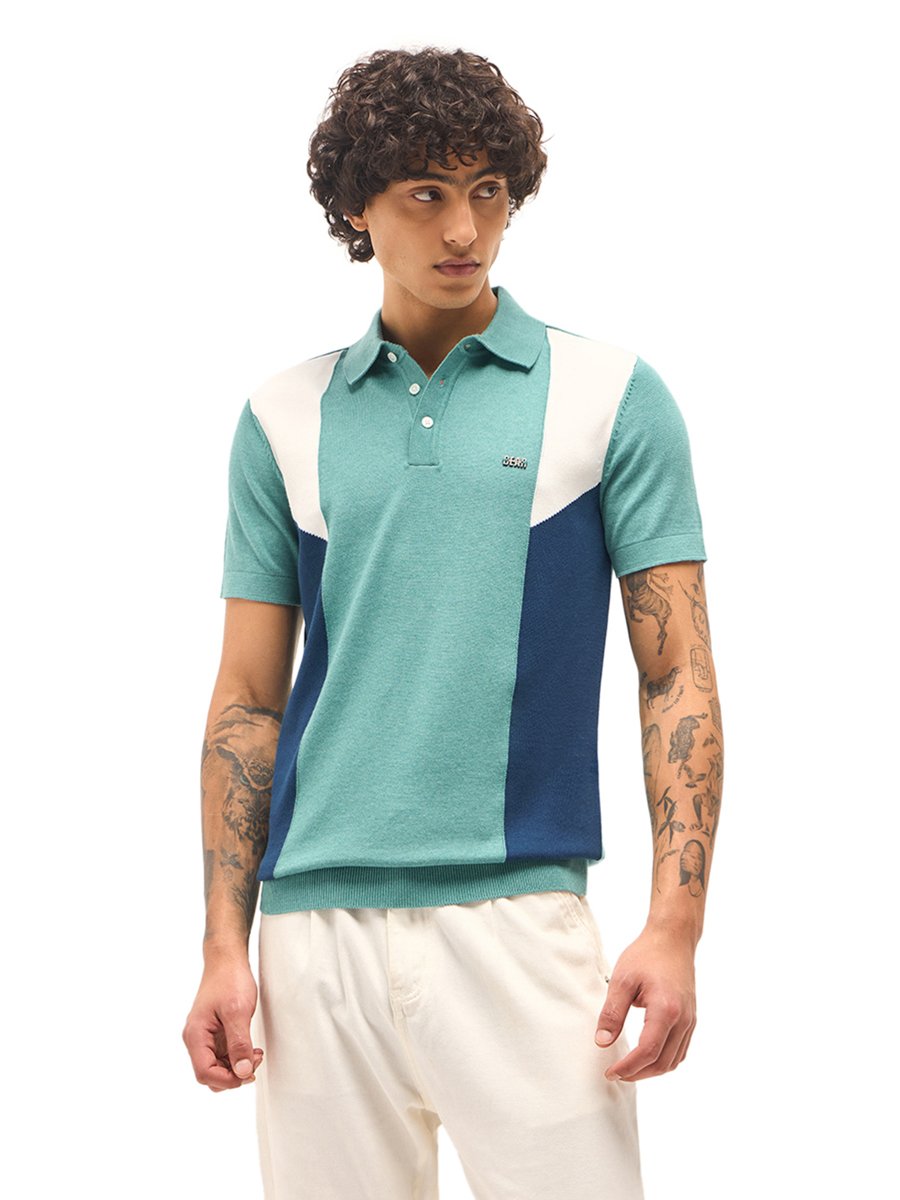Men Pure Cotton Slim Fit Polo