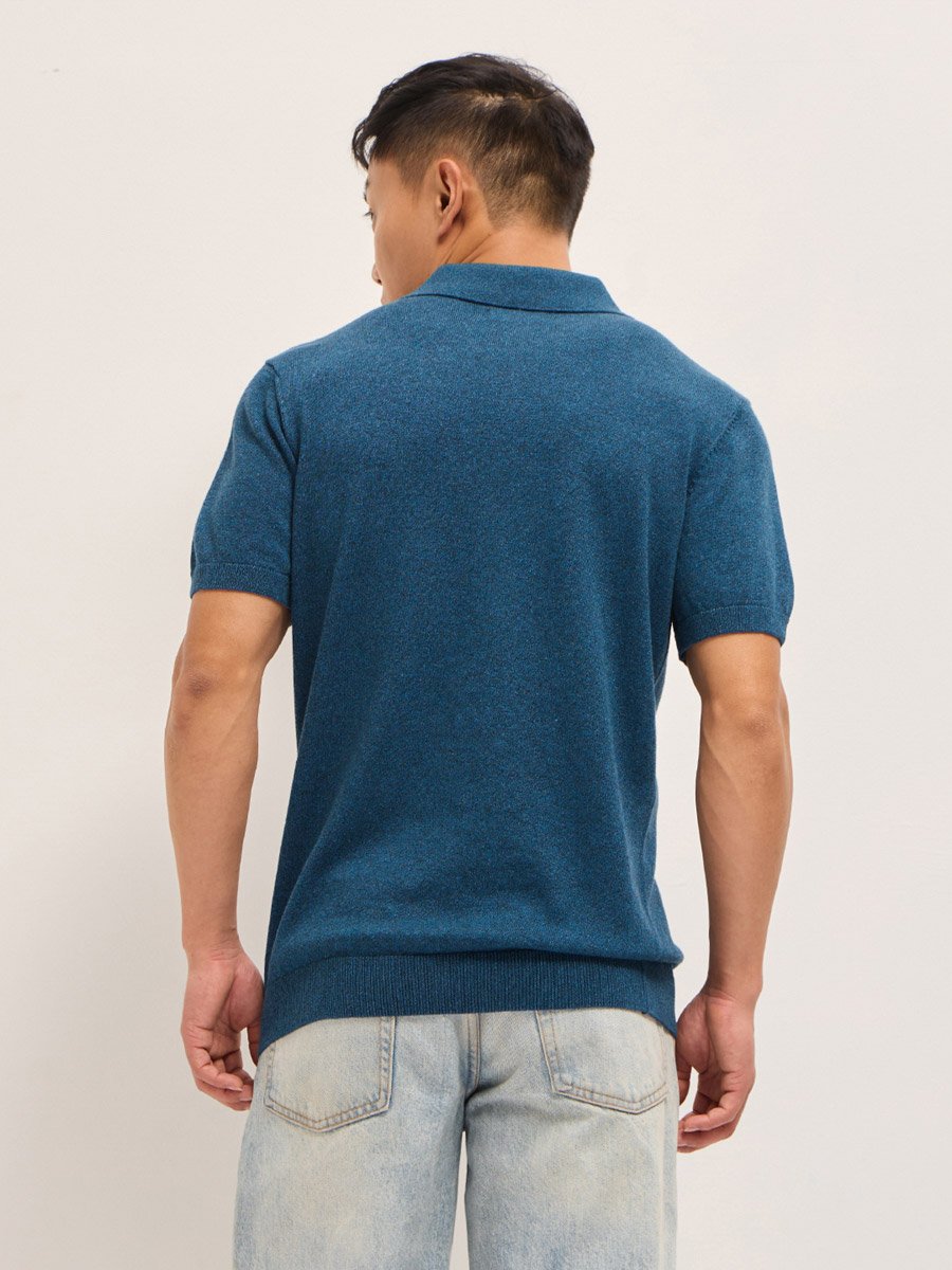 Men Solid Cotton Regular Fit Polo