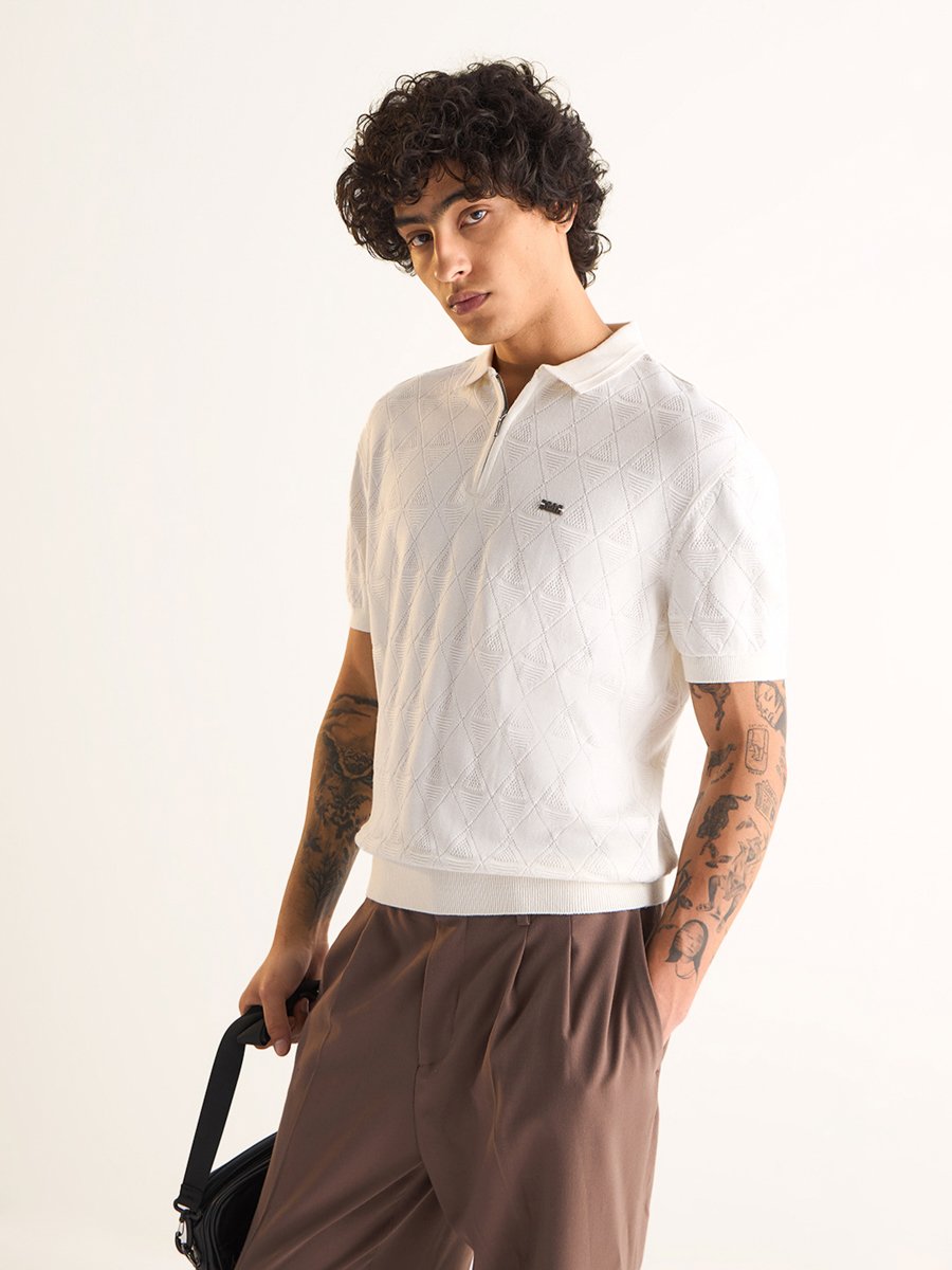 Men Pure Cotton Regular Fit Polo