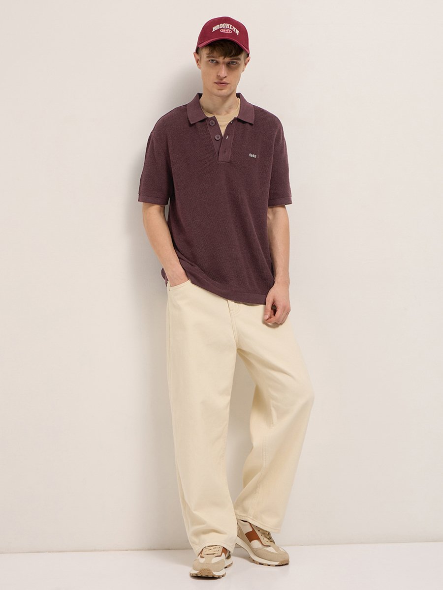 Men Cotton Relaxed Fit Polo