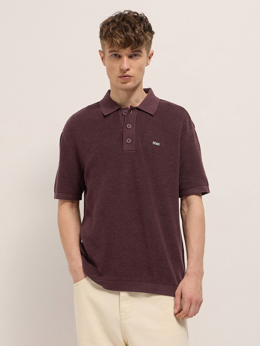 Men Cotton Relaxed Fit Polo