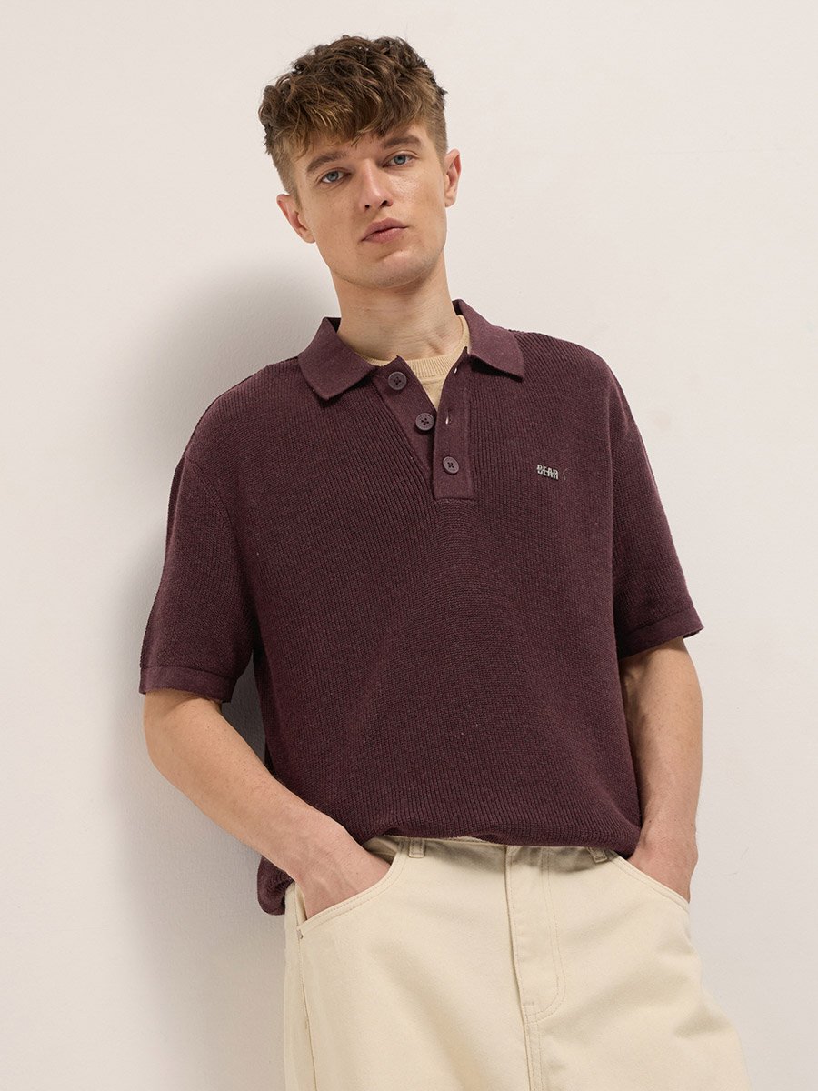 Men Cotton Relaxed Fit Polo