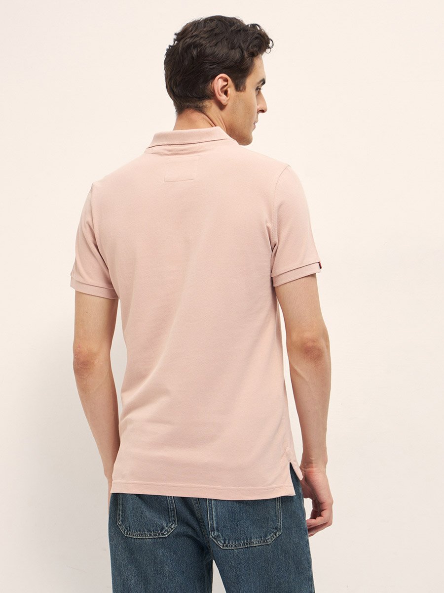 Men Cotton Solid Regular Fit Polo
