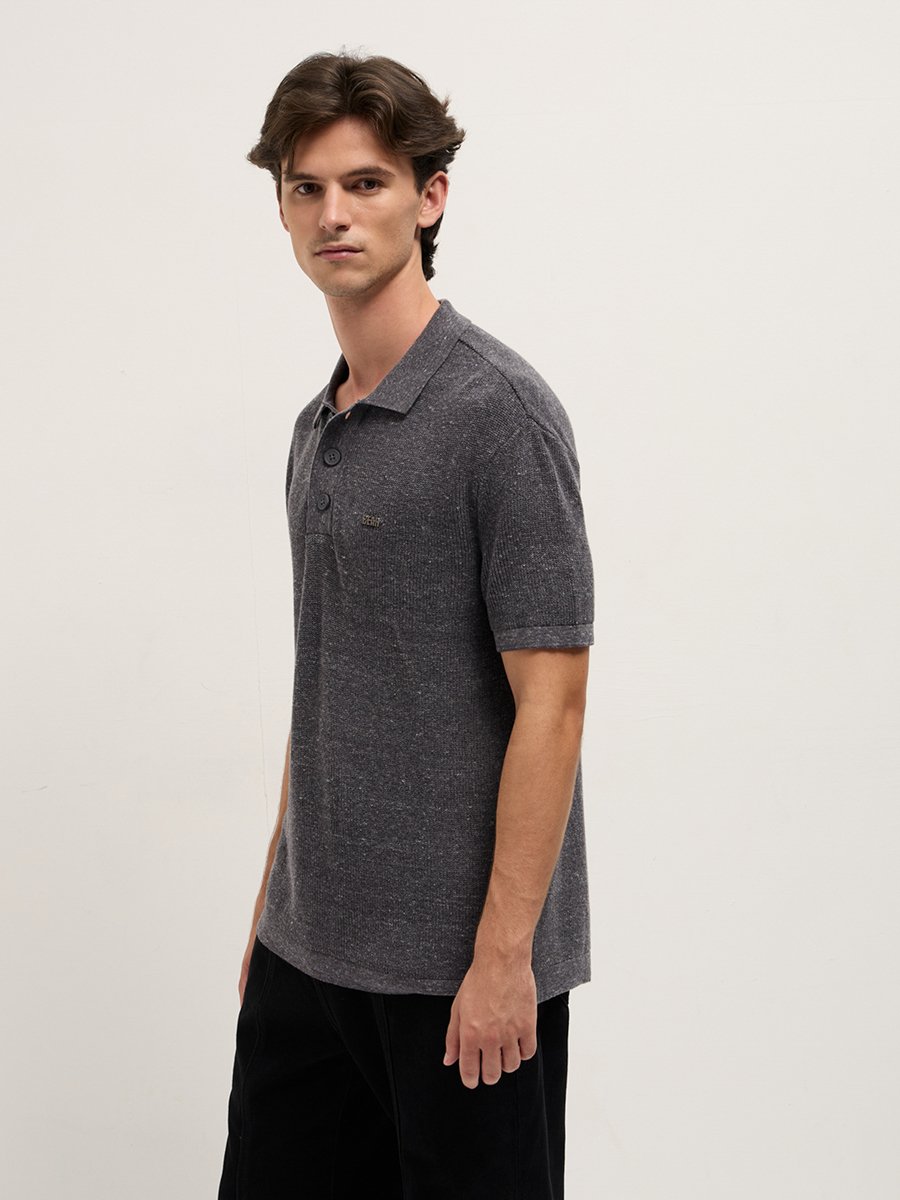 Men Pure Cotton Solid Relaxed Fit Polo