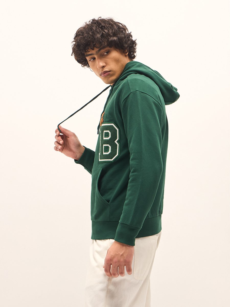 Men Cotton Front Pocket Hoodie