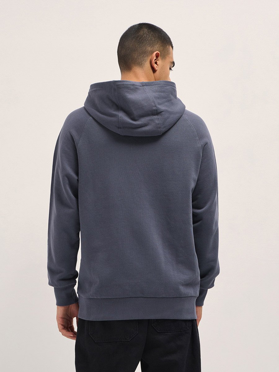 Men Relaxed Fit Raglan Sleeves Hoodie
