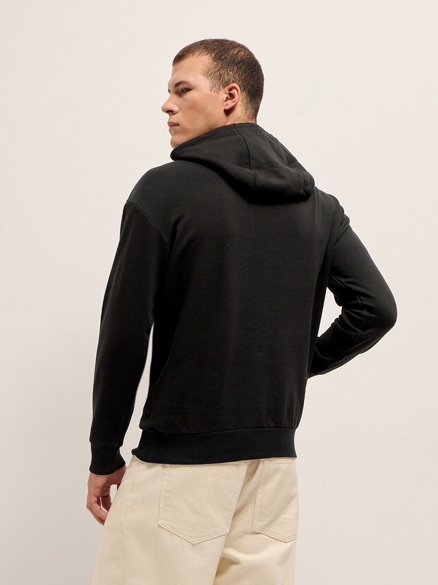 Men Cotton Printed Hoodie