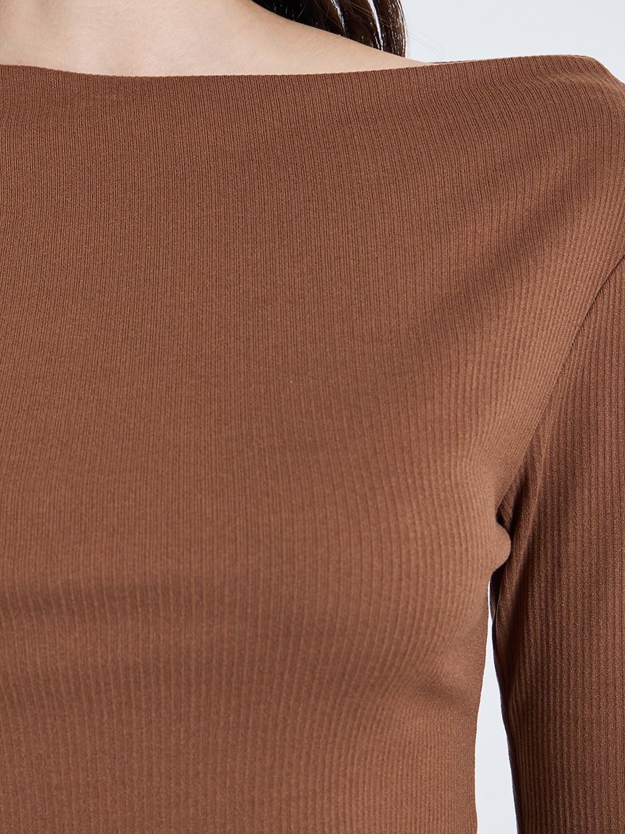 Women Boat Neck Top and Skirts Co-Ords
