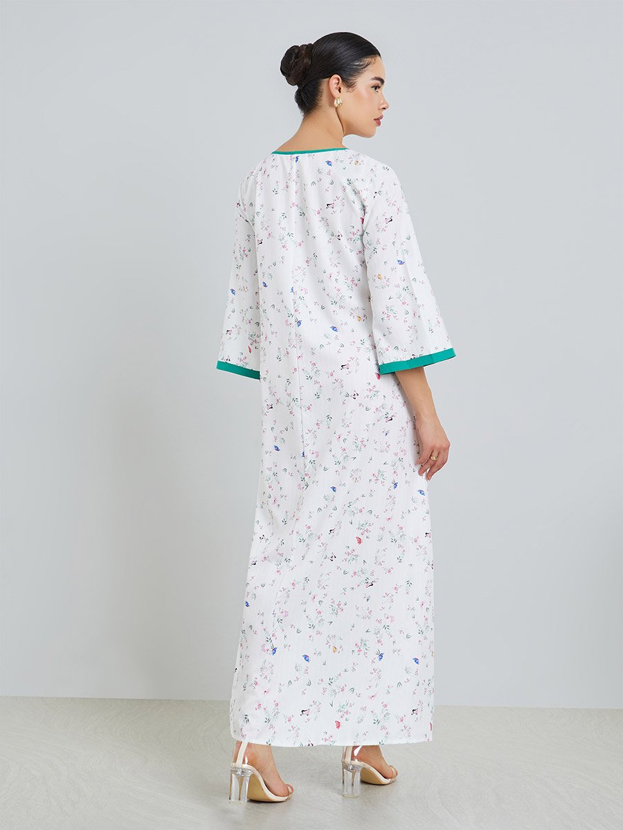 Women Floral Print A-Line Jalabiya