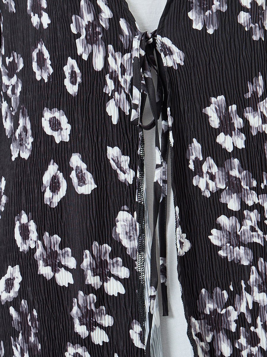 Women Floral Printed Long Sleeve Abaya