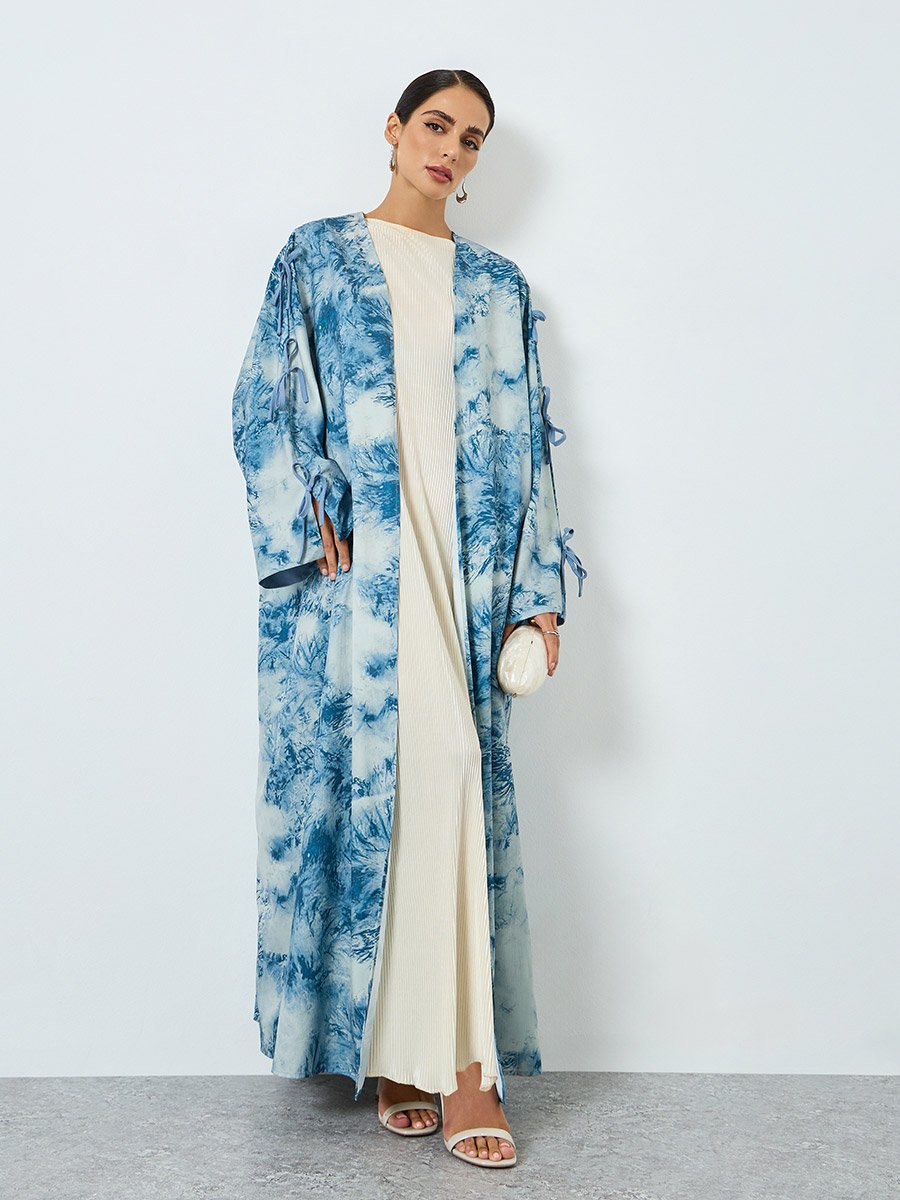 Women Graphic Printed Long Sleeve Abaya