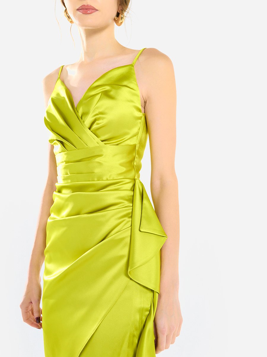 Women Ruched Asymmetric Cocktail Dress