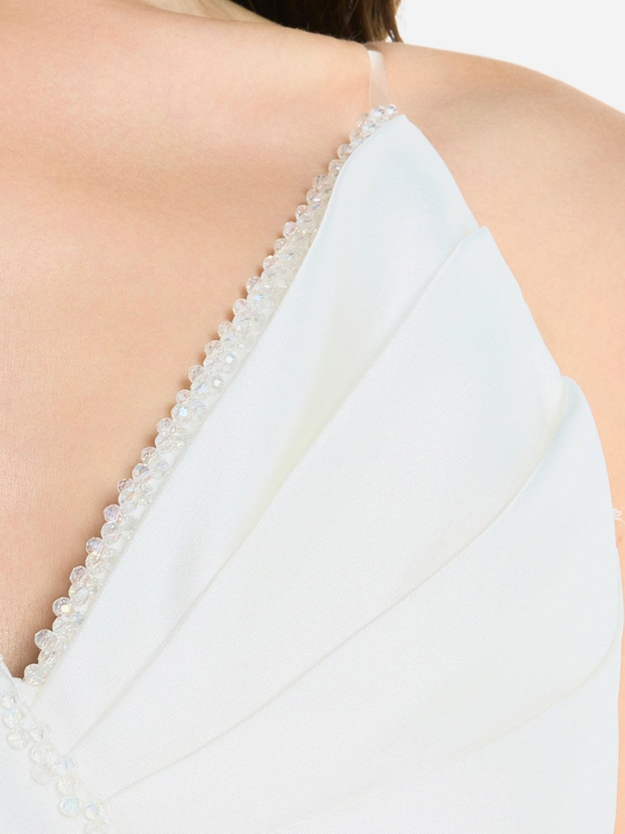 Women Drape Silhouette Gown Maxi Dress