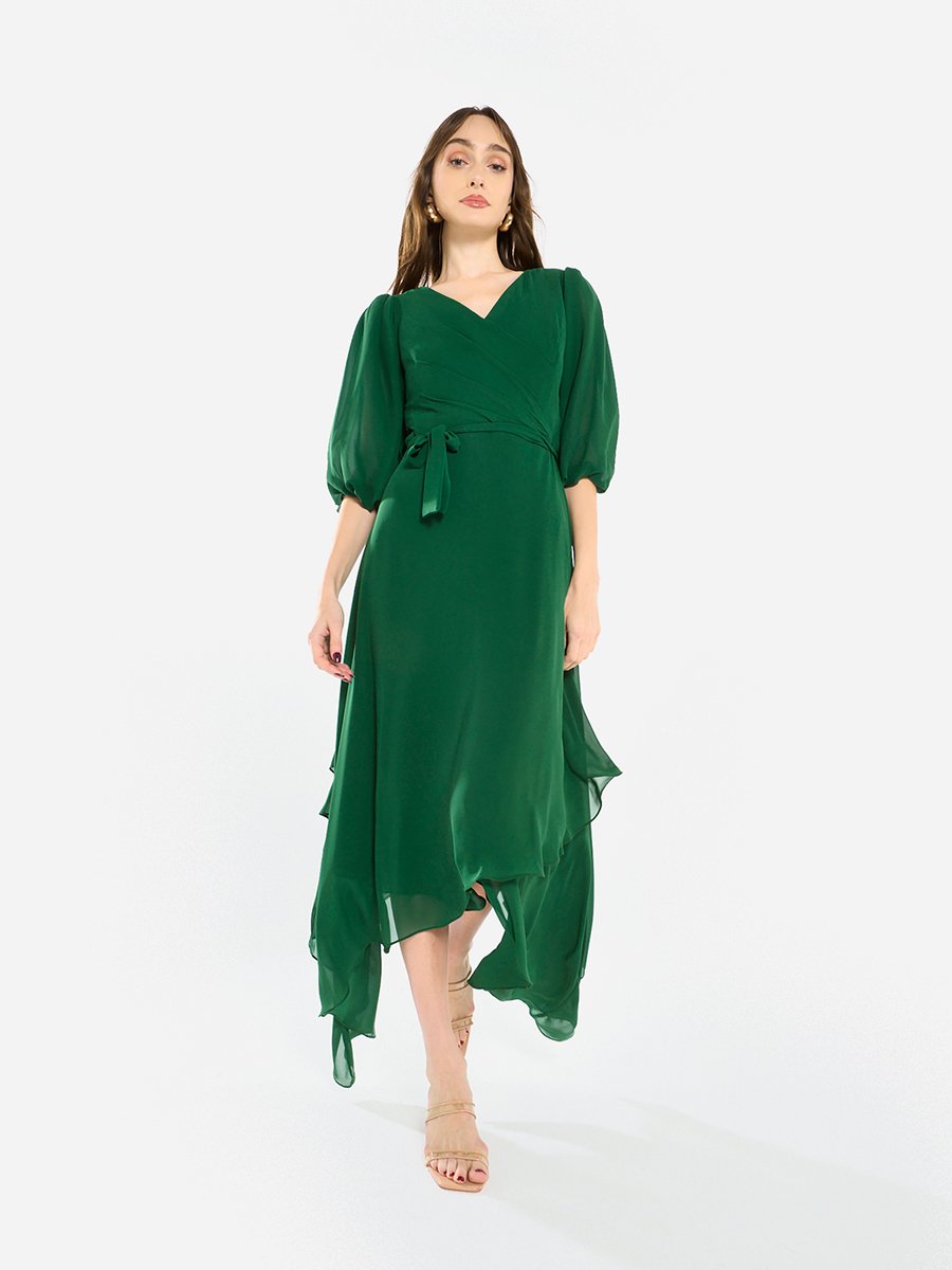Women Asymmetric Layered Chiffon Maxi Dress For Default Category at UAE | Styli Women Asymmetric Layered Chiffon Maxi Dress For Default Category at UAE | Styli
