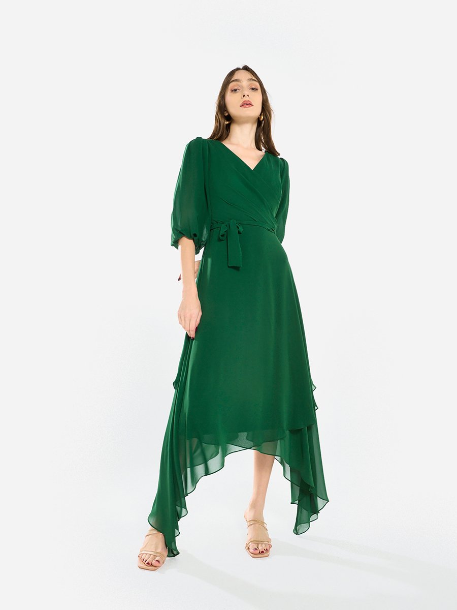 Women Asymmetric Layered Chiffon Maxi Dress For Default Category at Saudi | Styli Women Asymmetric Layered Chiffon Maxi Dress For Default Category at Saudi | Styli