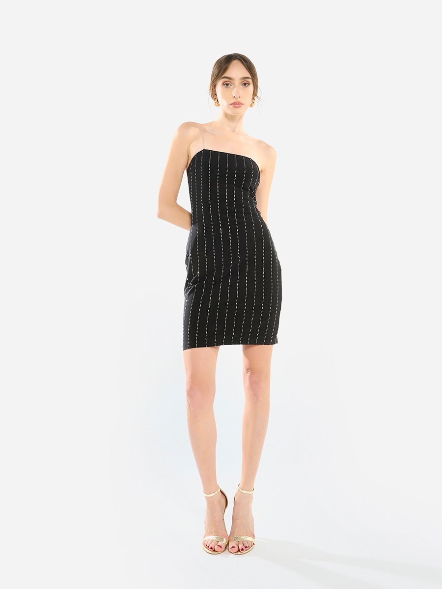 Women Embellished Bandeau Mini Dress