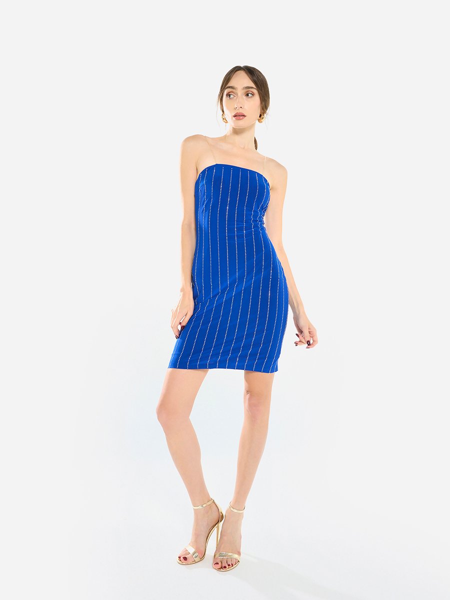 Women Embellished Bandeau Mini Dress