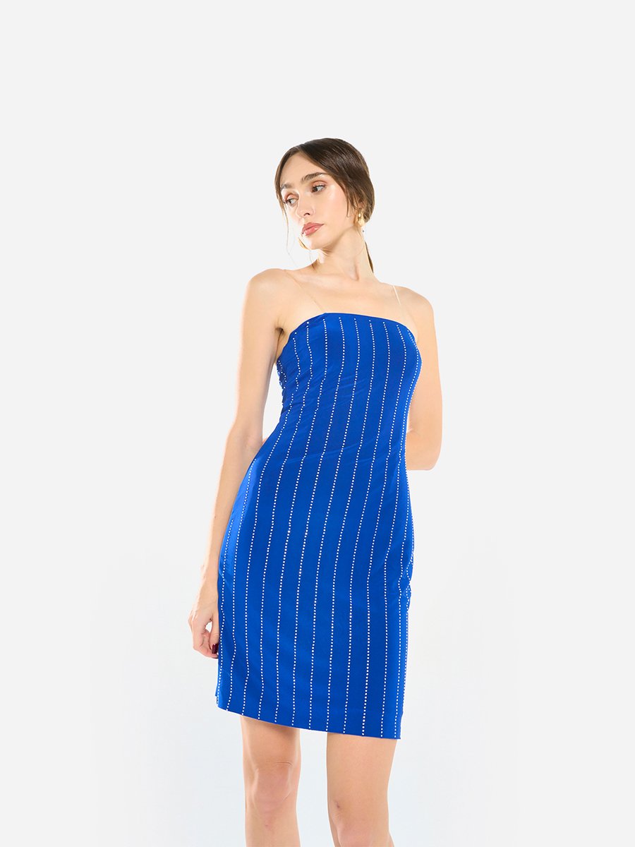 Women Embellished Bandeau Mini Dress