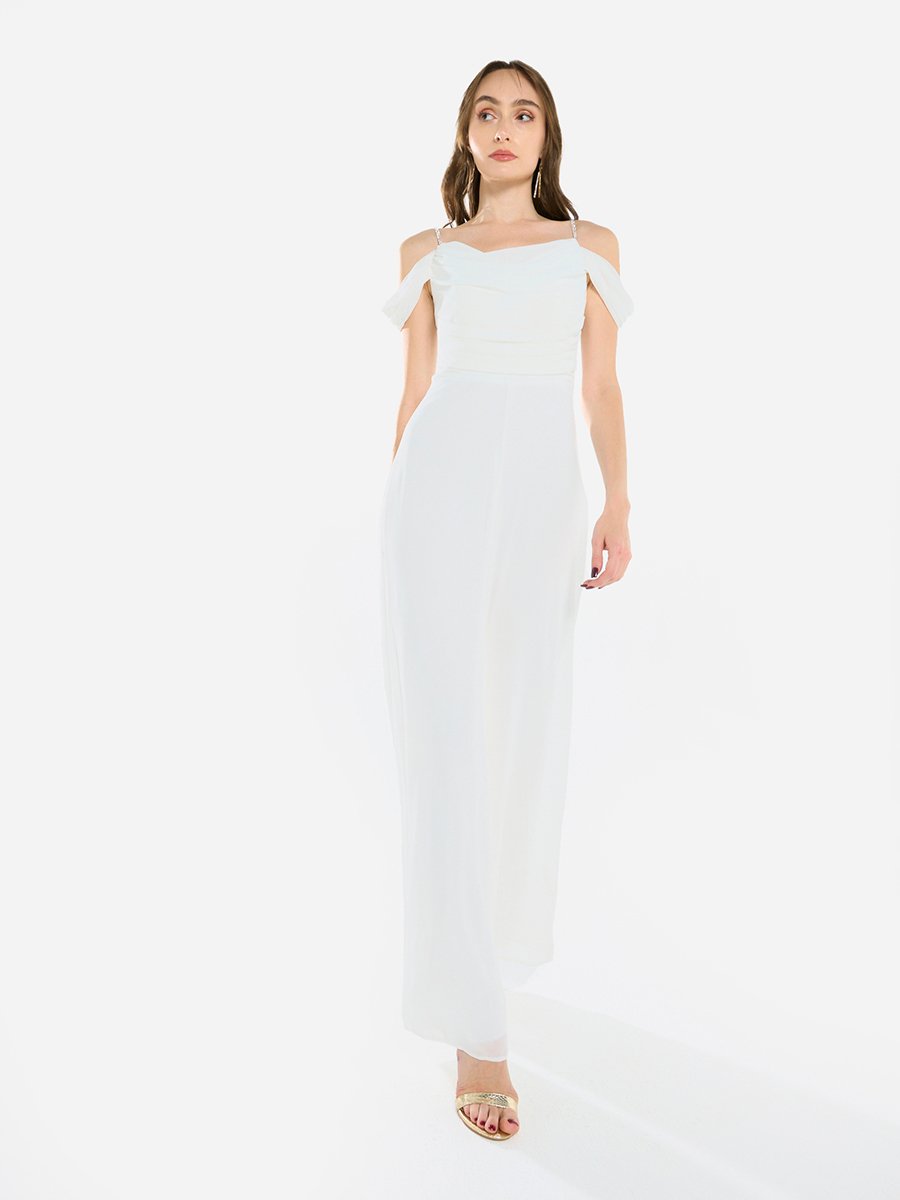 Women Draped Cowl Neck Jumpsuit