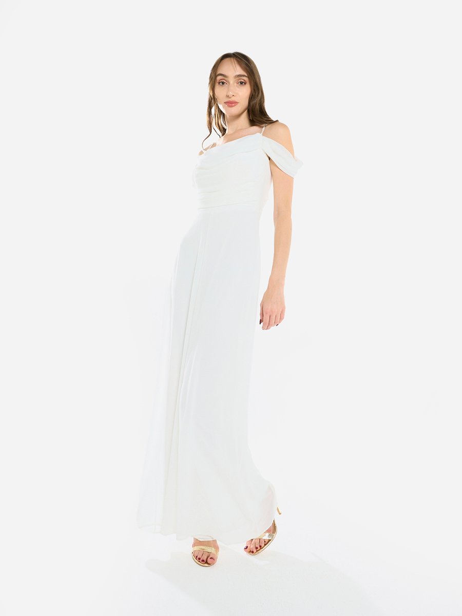 Women Draped Cowl Neck Jumpsuit