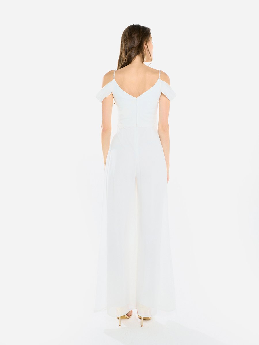 Women Draped Cowl Neck Jumpsuit