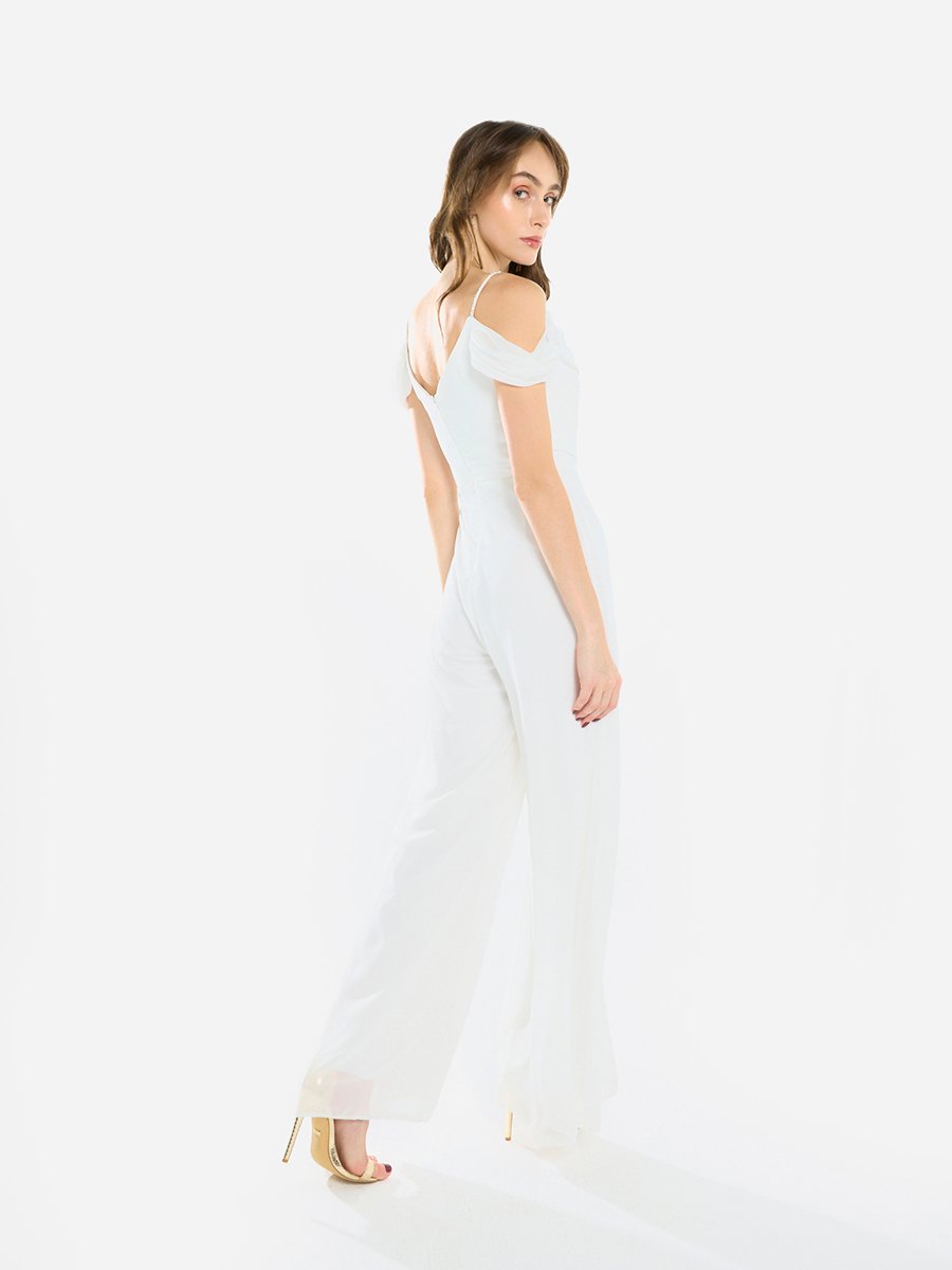 Women Draped Cowl Neck Jumpsuit