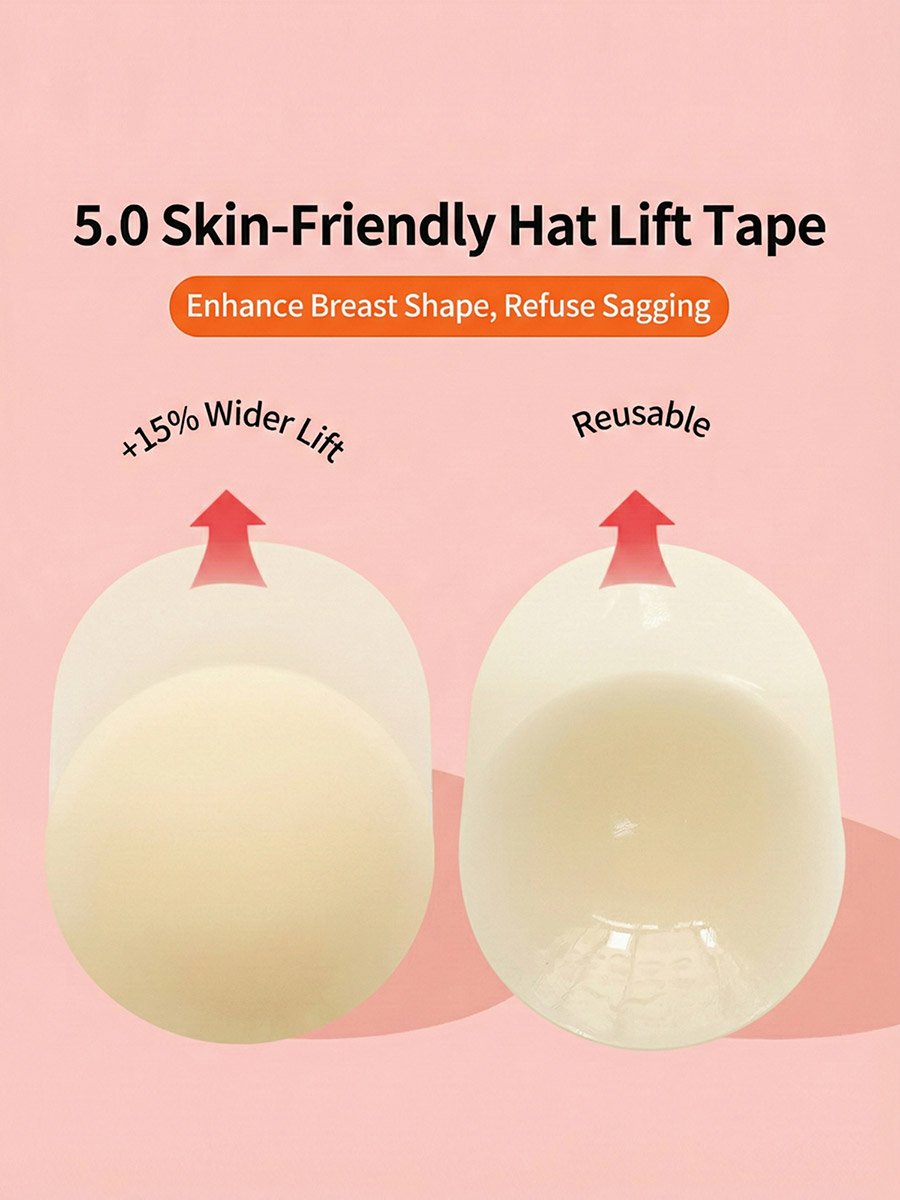 Breathable Silicone Stick-On Push Up Bra, 14 cm