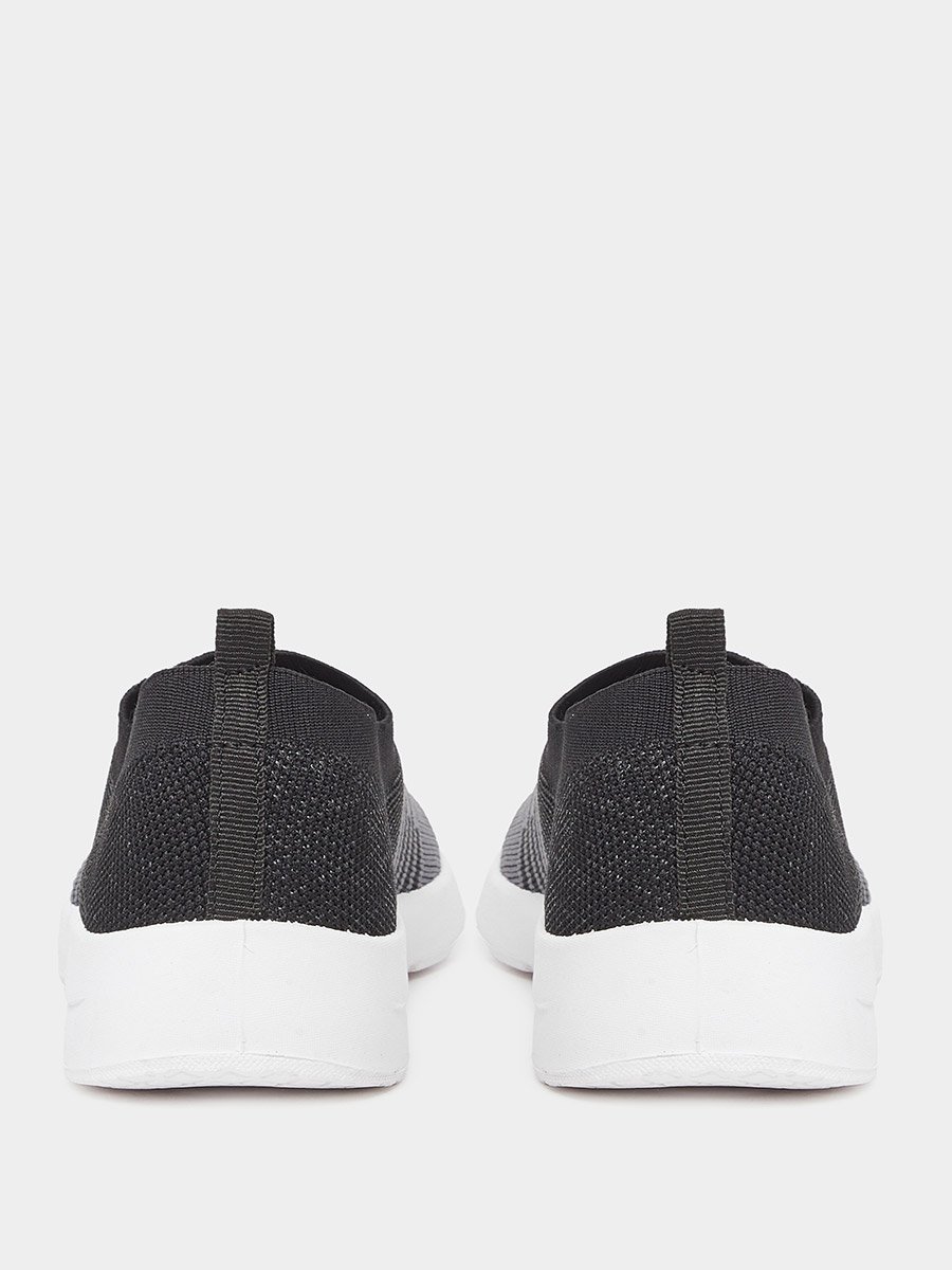 Men Grey Mesh Slip-On Shoes