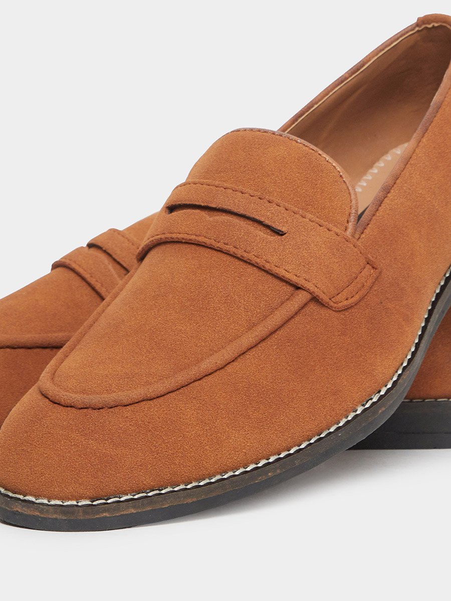 Men Classic Suede Look Slip-On Loafers