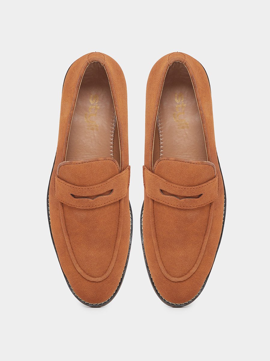 Men Classic Suede Look Slip-On Loafers