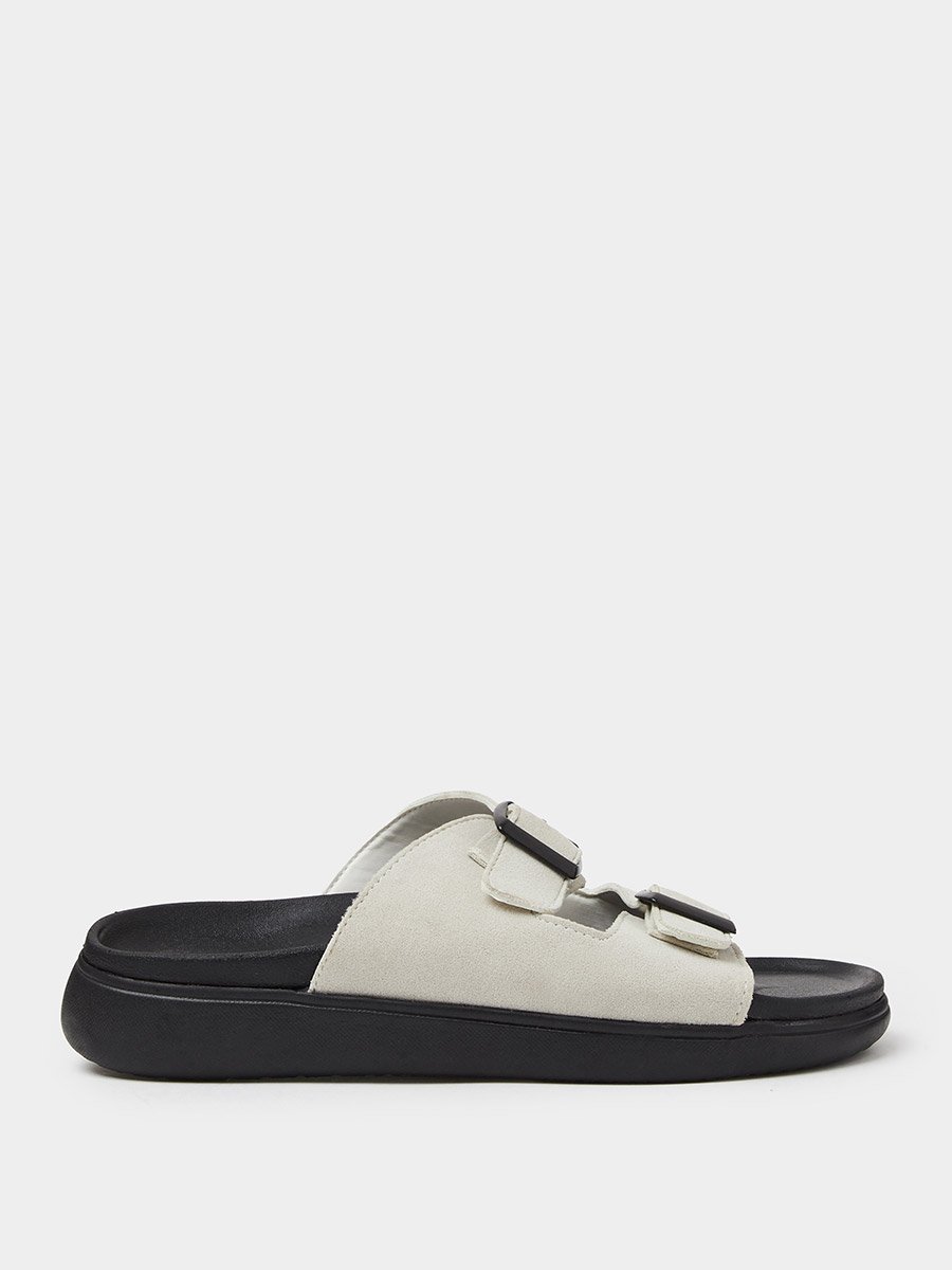 Men Double Strap Buckle Comfort Sandals