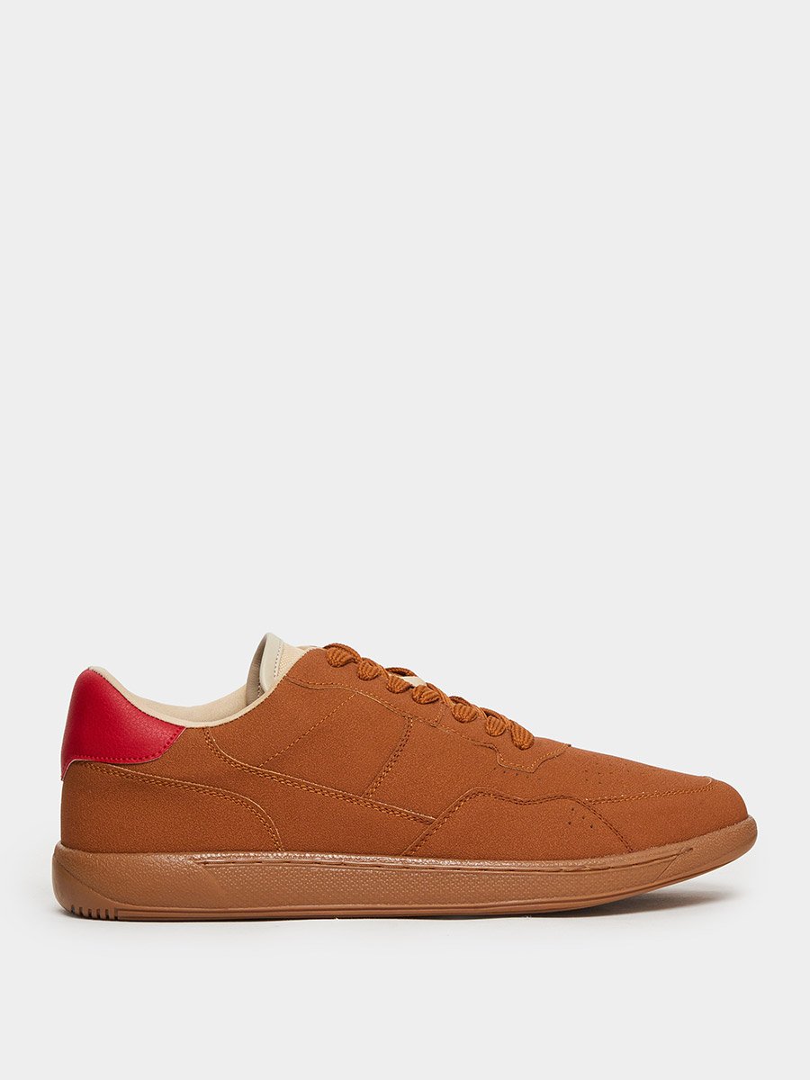 Men Tan Suede Sneakers