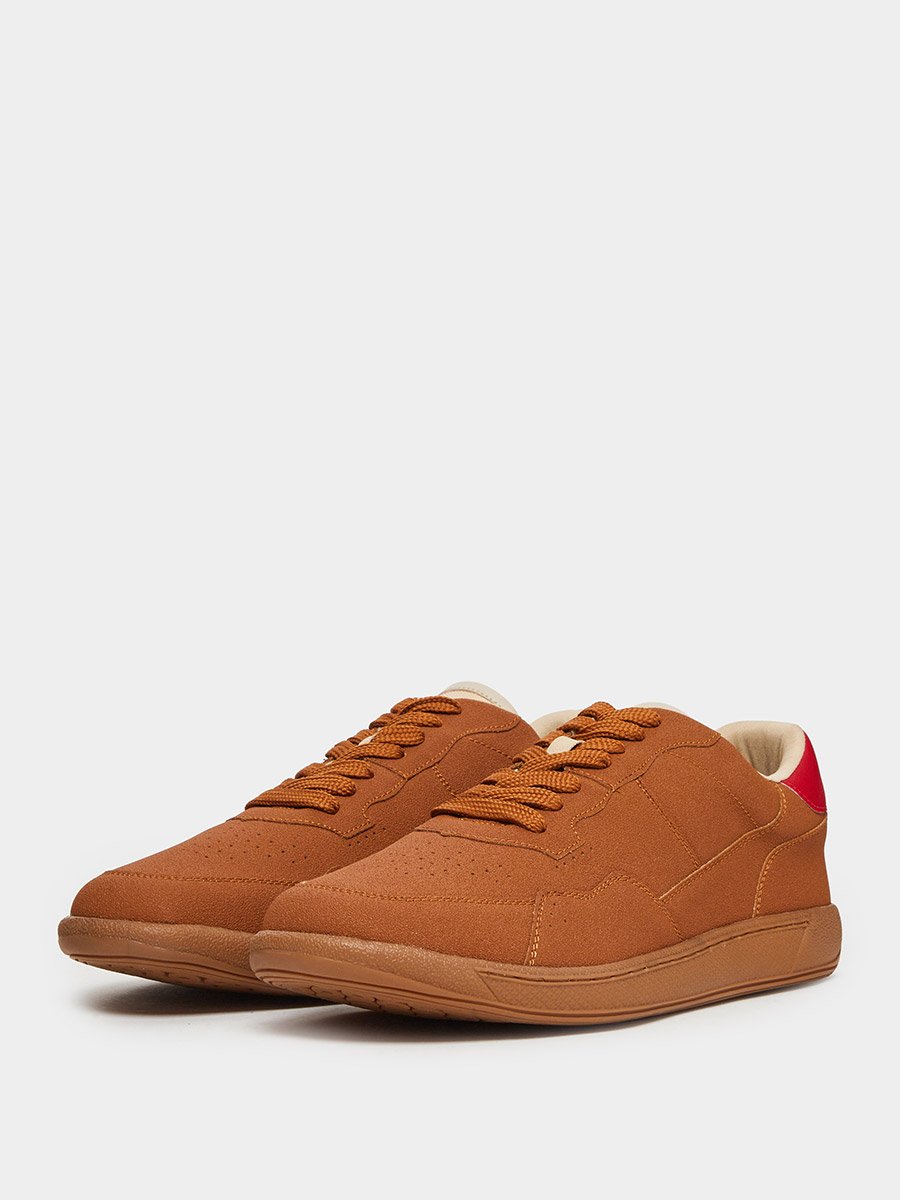Men Tan Suede Sneakers