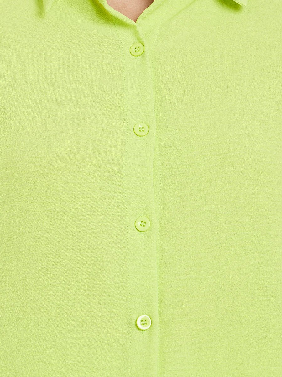 طقم بنطال وقميص بأزرار وأكمام طويلة