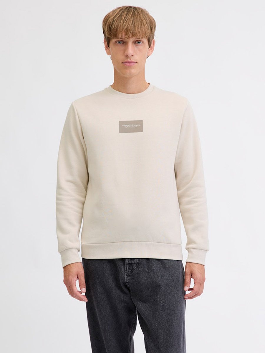 Beige Round Neck Sweatshirt